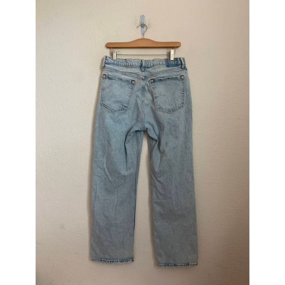 Abercrombie & Fitch The 90s Baggy Low Rise Light Wash Denim Jeans Size 10R - Picture 9 of 10